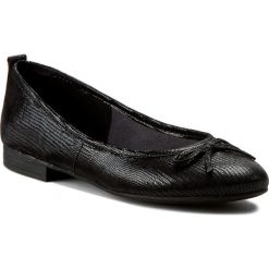 Baleriny TAMARIS - 1-22124-27 Black Struct. 006. Czarne baleriny damskie Tamaris, bez wzorów, ze skóry ekologicznej, bez obcasa. W wyprzedaży za 189,00 zł.