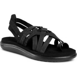 Sandały TEVA - Voya Strappy Leather 1106868 Blk. Czarne klapki damskie Teva, bez wzorów, ze skóry, bez obcasa. W wyprzedaży za 189,00 zł.