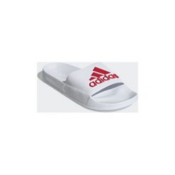 Klapki adidas Klapki adilette Shower. Białe klapki damskie Adidas, bez wzorów, bez obcasa. Za 89,95 zł.
