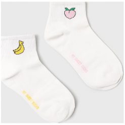 Fulloff - Skarpetki (2-pack). Białe skarpetki damskie marki Fulloff, z bawełny. Za 59,90 zł.