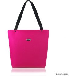 TOREBKA SOMMERKA 2225. Czerwone shopper bag damskie Pakamera, ze lnu, na ramię. Za 110,00 zł.