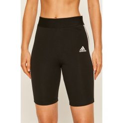 Adidas Performance - Szorty. Czarne szorty damskie adidas Performance, s, z aplikacjami, z bawełny, casualowe. Za 119,90 zł.