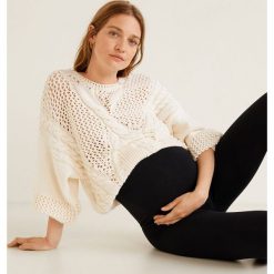 Mango - Legginsy ciążowe Mum. Czarne legginsy ciążowe Mango, s, z elastanu, z podwyższonym stanem. Za 69,90 zł.