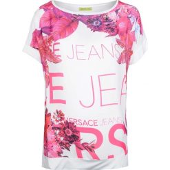 Versace Jeans T-shirt "Cristal". Bluzki damskie Versace Jeans, z nadrukiem, z jeansu, z okrągłym kołnierzem. Za 199,00 zł.