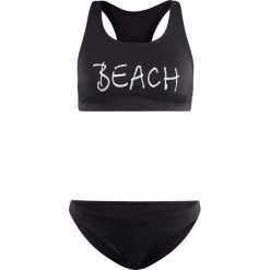 Stroje dwuczęściowe damskie: Bikini „minimizer” z biustonoszem opaską (2 części) bonprix czarny