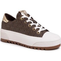 Trampki MICHAEL MICHAEL KORS - Keegan Lace Up 43R0KEFS1B Brown. Pomarańczowe półbuty damskie MICHAEL Michael Kors, bez wzorów, ze skóry ekologicznej, bez obcasa, na koturnie, bez zapięcia. Za 779,00 zł.