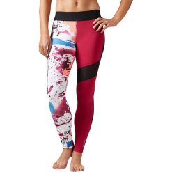 Spodnie sportowe damskie: Reebok Spodnie damskie Elite Tight czerwone r. L (BK1907)