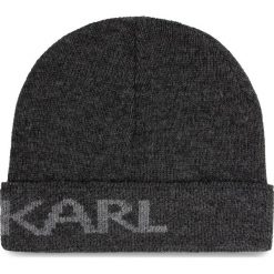 Czapka KARL LAGERFELD - 805601 592322 Anthracite 971. Szare czapki męskie KARL LAGERFELD, bez wzorów, z wiskozy. W wyprzedaży za 199,00 zł.