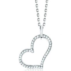 Łańcuszki męskie: Wspaniały Białe Złoto Wisiorek – złoto białe 333, Diament 0,10ct