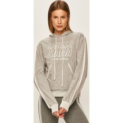 LaBellaMafia - Bluza. Szare bluzy damskie LABELLAMAFIA, s, z nadrukiem, z dzianiny, bez rękawów, z kapturem. W wyprzedaży za 249,90 zł.