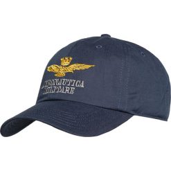 Czapka AERONAUTICA MILITARE Granatowy. Niebieskie czapki męskie marki Aeronautica Militare, na lato, z haftami, z tkaniny. Za 200,00 zł.