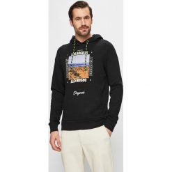 Premium by Jack&Jones - Bluza. Czarne bluzy męskie Premium by Jack&Jones, s, z nadrukiem, z bawełny, z kapturem, bez rękawów, z kapturem. W wyprzedaży za 79,90 zł.