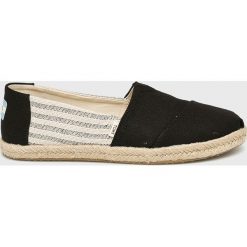 Toms - Espadryle. Czarne espadryle damskie marki Toms, bez wzorów, z gumy, bez obcasa. Za 219,90 zł.