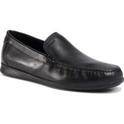 Mokasyny GEOX - U Sile A U028UA 00043 C9999 Black. Czarne mokasyny męskie Geox, ze skóry, eleganckie. W wyprzedaży za 379,00 zł.