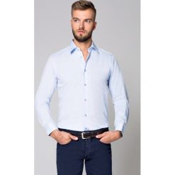 Koszula Niebieska Smart by Lancerto. Niebieskie koszule męskie LANCERTO, m, z bawełny, eleganckie. Za 249,90 zł.