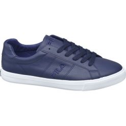 Tenisówki męskie Fila granatowe. Niebieskie trampki męskie Fila, bez wzorów, z gumy, sportowe, bez zapięcia. Za 99,90 zł.