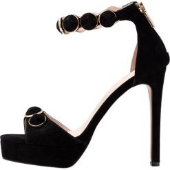 Carvela GILLY Sandały na obcasie black. Czarne sandały damskie marki Carvela, z weluru, na obcasie. Za 669,00 zł.