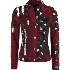 Kurtki damskie: Rock Rebel by EMP Used Denim Kurtka damska czerwony
