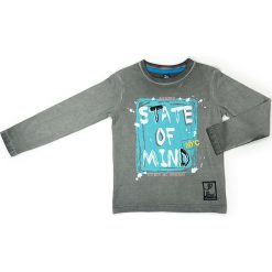 Koszulka w kolorze szarym. Szare t-shirty chłopięce z długim rękawem Street Monkey, z bawełny. W wyprzedaży za 39,95 zł.