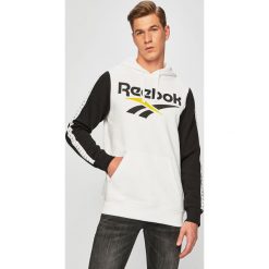 Reebok Classic - Bluza. Białe bluzy męskie Reebok Classic, s, z nadrukiem, z elastanu, z kapturem, bez rękawów, z kapturem. W wyprzedaży za 159,90 zł.