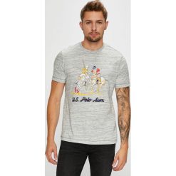 U.S. Polo - T-shirt. Szare koszulki polo męskie marki U.S. Polo, l, z nadrukiem, z bawełny. Za 179,90 zł.