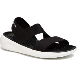 Sandały CROCS - Literide Stretch Sandal W 206081 Black/White. Czarne klapki damskie Crocs, bez wzorów, z tworzywa sztucznego, bez obcasa. Za 199,00 zł.