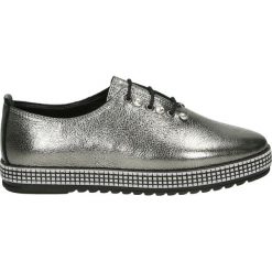 Półbuty - 0005251610 GR. Szare półbuty damskie skórzane Venezia, sportowe. Za 299,00 zł.