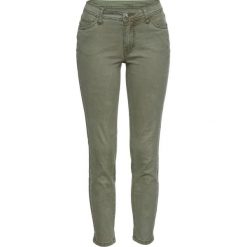Dżinsy SKINNY z ćwiekami bonprix oliwkowy. Zielone jeansy damskie bonprix. Za 134,99 zł.