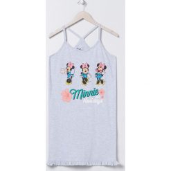 Koszula nocna Minnie Mouse - Jasny szary. Szare koszule nocne damskie Sinsay, s, z motywem z bajki, bez kołnierzyka, bez rękawów. Za 29,99 zł.