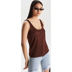 Melanżowy top - Brązowy. Pomarańczowe topy damskie Cropp, s, bez wzorów, bez kołnierzyka. Za 39,99 zł.