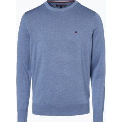Swetry klasyczne męskie: Tommy Hilfiger – Sweter męski z dodatkiem jedwabiu, niebieski