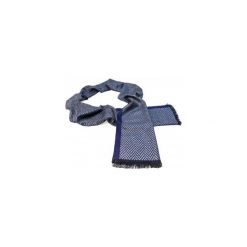 Granatowo-szary szalik męski w jodełkę R20. Szare szaliki męskie Modini Moda Męska, bez wzorów. Za 49,51 zł.