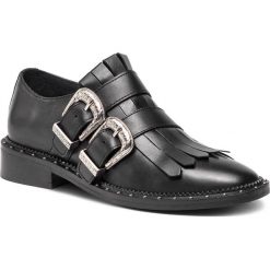 Półbuty BRONX - 66157-A BX 1503 Black 01. Czarne półbuty damskie marki Bronx, bez wzorów, ze skóry, bez obcasa, na płaskiej podeszwie, bez zapięcia. W wyprzedaży za 259,00 zł.