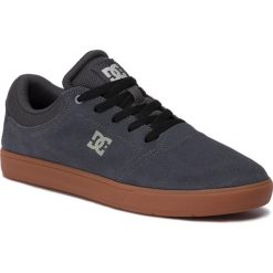 Tenisówki DC - Crisis ADYS100029 Charcoal(Chr). Niebieskie trampki męskie DC, bez wzorów, ze skóry, sportowe, bez zapięcia. W wyprzedaży za 219,00 zł.
