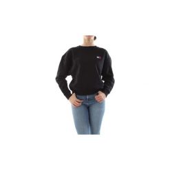 Bluzy Tommy Jeans DW0DW06814 BADGE. Czarne bluzy damskie Tommy Jeans, s, bez wzorów, z jeansu, bez rękawów, bez kaptura. Za 310,11 zł.