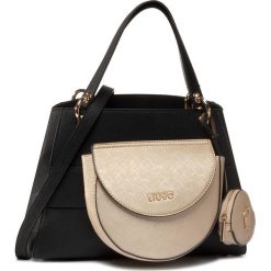 Torebka LIU JO - M Satchel Icon NA0167 E0502 Nero/Gold GV9546. Żółte torebki klasyczne damskie Liu Jo, bez wzorów, ze skóry ekologicznej, klasyczne, bez dodatków. W wyprzedaży za 409,00 zł.