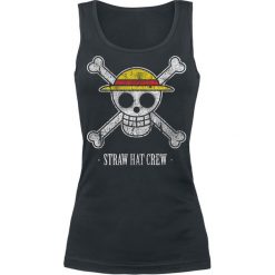 Topy damskie: One Piece Straw Hat Crew Top damski czarny