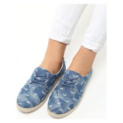 Niebieskie Espadryle Heat. Niebieskie espadryle damskie Born2be, w prążki, na płaskiej podeszwie. Za 39,99 zł.