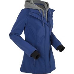 Długa kurtka softshell w optyce 2 w 1 bonprix kobaltowy. Niebieskie kurtki damskie bonprix, z dresówki, z kapturem. Za 139,99 zł.