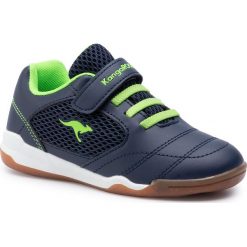 Sneakersy KANGAROOS - Incourt Ev 18394 000 4054 S Dk Navy/Lime. Niebieskie trampki chłopięce KangaROOS, bez wzorów, ze skóry ekologicznej, na rzepy. Za 129,00 zł.