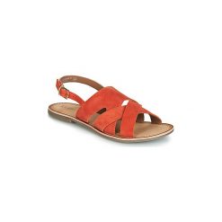 Sandały Kickers DILANI. Pomarańczowe sandały damskie marki Kickers, bez wzorów, bez obcasa, bez zapięcia. Za 259,00 zł.