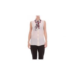 Koszule Moschino A02045837. Brązowe koszule damskie MOSCHINO, bez wzorów, bez kołnierzyka, bez rękawów. Za 965,43 zł.