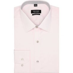 Koszula bexley 2495 długi rękaw custom fit róż. Różowe koszule męskie Recman, m, bez wzorów, bez kołnierzyka, z długim rękawem. Za 139,00 zł.