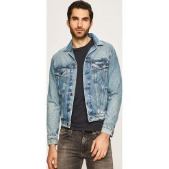 Pepe Jeans - Kurtka jeansowa Pinner. Niebieskie płaszcze męskie Pepe Jeans, s, bez wzorów, z bawełny, krótkie, bez kaptura. W wyprzedaży za 379,90 zł.