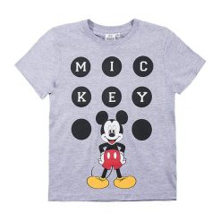 T-shirty chłopięce z nadrukiem: Koszulka „Mickey” w kolorze szarym
