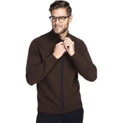 Sweter TOMASSO SWK000011. Pomarańczowe swetry męskie Giacomo Conti, m, bez wzorów, z wełny, klasyczne, z klasycznym kołnierzykiem, bez kaptura. Za 199,00 zł.