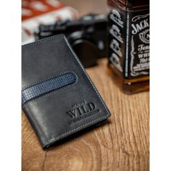 Portfel męski skórzany Always Wild N4-MHDU czarny - Czarny. Czarne portfele męskie ALWAYS WILD, bez wzorów, ze skóry. Za 44,99 zł.