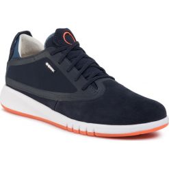 Sneakersy GEOX - U Aerantis A U027FA 02211 C4002 Navy. Niebieskie sneakersy męskie Geox, na co dzień, bez wzorów, z zamszu, bez zapięcia. Za 589,00 zł.
