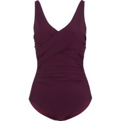 Kostium kąpielowy wyszczuplający bonprix ciemnoczerwony. Czerwone stroje kąpielowe damskie marki bonprix, bez wzorów. Za 129,99 zł.