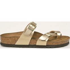 Birkenstock - Klapki Mayari. Żółte klapki damskie Birkenstock, bez wzorów, z gumy, bez obcasa, na obcasie. Za 269,90 zł.